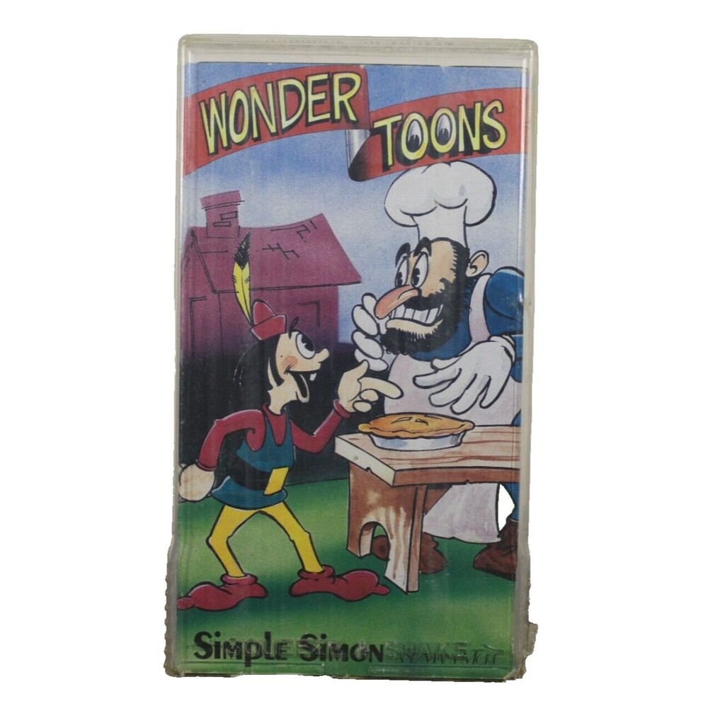 Vintage Wonder Toons Simple Simon VHS Tape Cartoon Classic Family Video Tested
